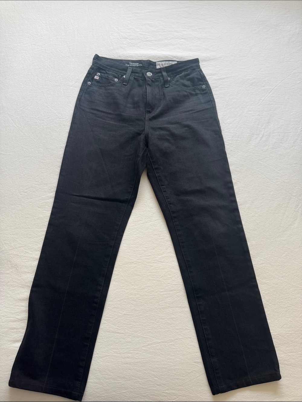 AG Phoebe Black Women's Straight-Leg Jeans